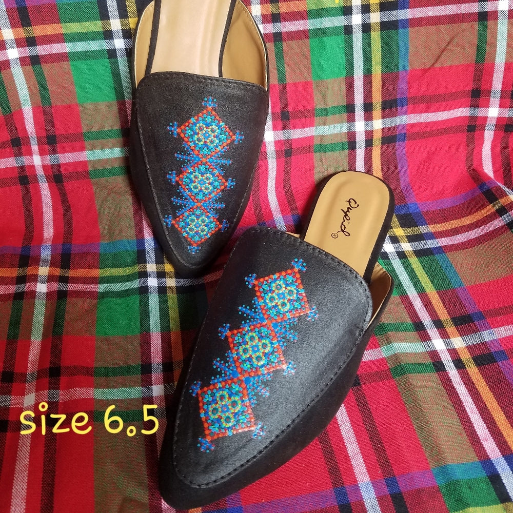 Hand painted mules